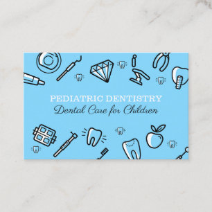 Blue Paediatrics Dentistry Dental Care Child Kid Business Card