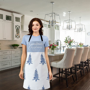 Blue Pagoda Custom Christmas Tree Apron