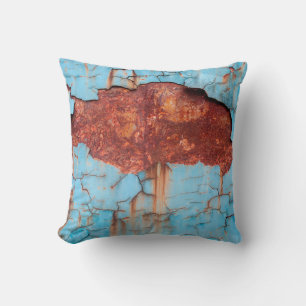 Blue paint and rust texture old, paint, texture, a cushion