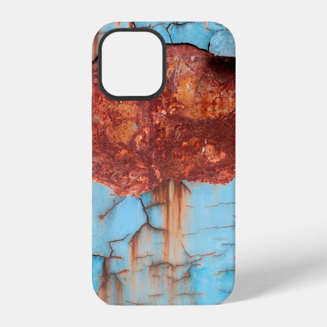 Blue paint and rust texture old, paint, texture, a iPhone case (Back)