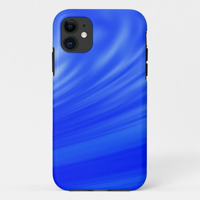 Blue paint brush strokes on iphone cases (Back)