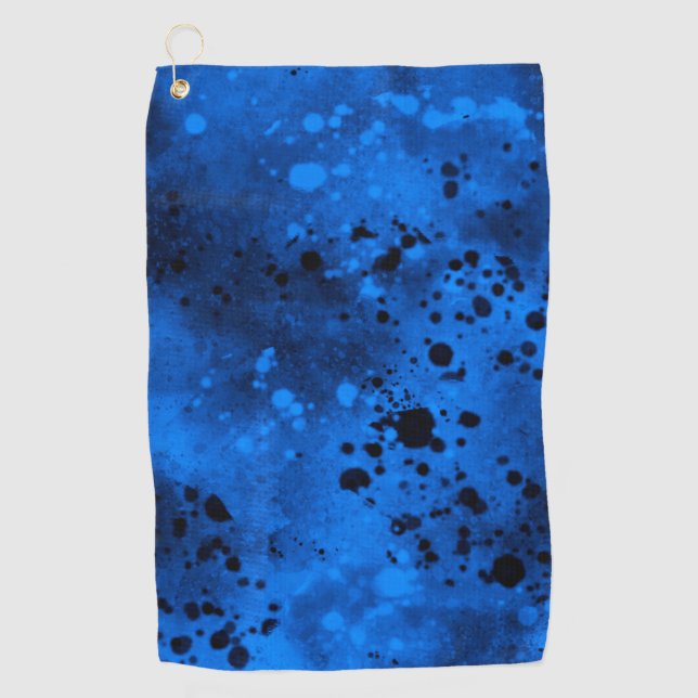 Blue Paint Splatter  Golf Towel (Front)