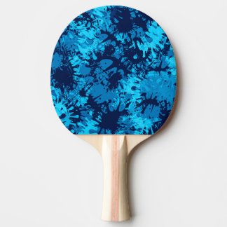 Blue Paint Splatter Ping Pong Paddle