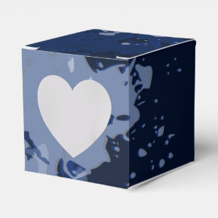 Blue Paint Splatter - Wedding Suppplies - Favour Box