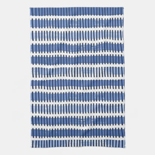 “Blue Paint Strokes” Kitchen Towel