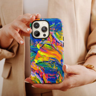 Blue Painted Abstract   iPhone 14 Case-Mate Case-Mate iPhone 14 Case