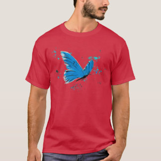 Blue painted butterfly T-Shirt