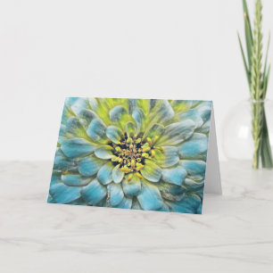 Blue Painted Flower Art Note Card