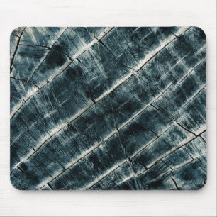 Blue Painted Wood Mouse Pad