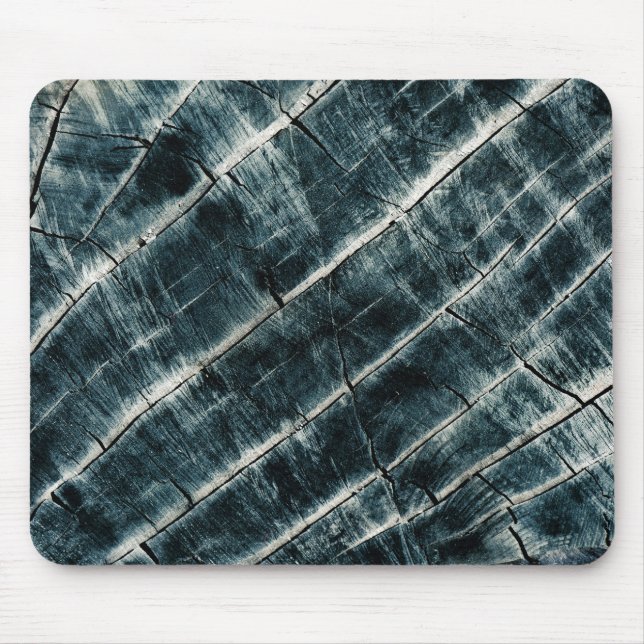 Blue Painted Wood Mouse Pad (Front)