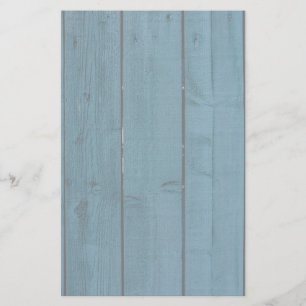 Blue painted wood planks stationery