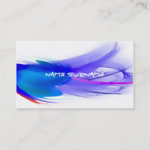 blue painting business card
