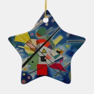 Blue Painting by Kandinsky Ceramic Tree Decoration
