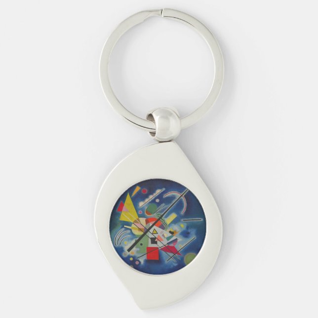 Blue Painting by Kandinsky Key Ring (Front)