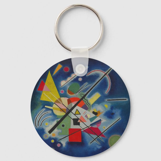 Blue Painting by Kandinsky Key Ring (Front)