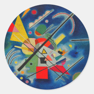 Blue Painting by Wassily Kandinsky Classic Round Sticker