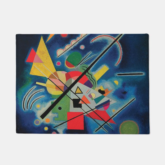 Blue Painting by Wassily Kandinsky Doormat (Front)