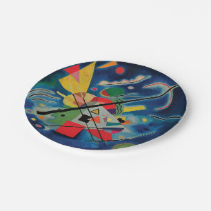 Blue Painting by Wassily Kandinsky Paper Plate