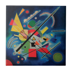 Blue Painting by Wassily Kandinsky Tile