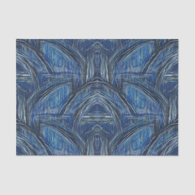 Blue Painting Water's Way Tissue Paper (Front)
