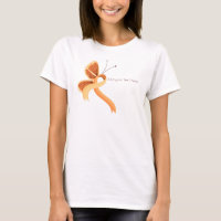 Blue Paisley Awareness Ribbon Butterfly T-Shirt