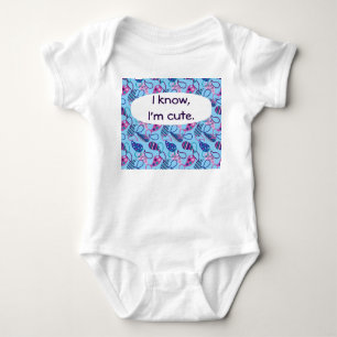 Blue Paisley  Baby Bodysuit