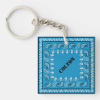 Blue Paisley Bandanna Personalised