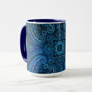 Blue Paisley Bostalgic Look Mug