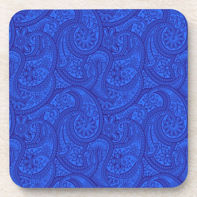 Blue Paisley Coaster (Front)