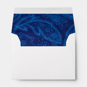 Blue paisley envelope