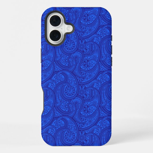 Blue Paisley iPhone Case (Back)
