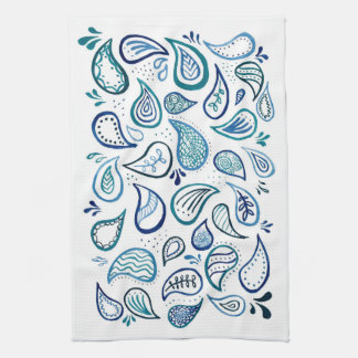 Blue Paisley Kitchen Towel
