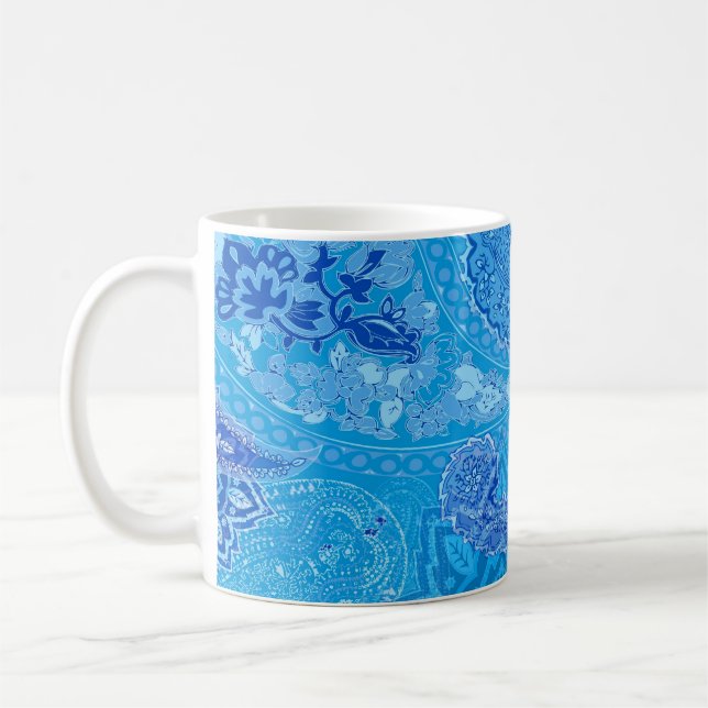 Blue Paisley Mug (Left)
