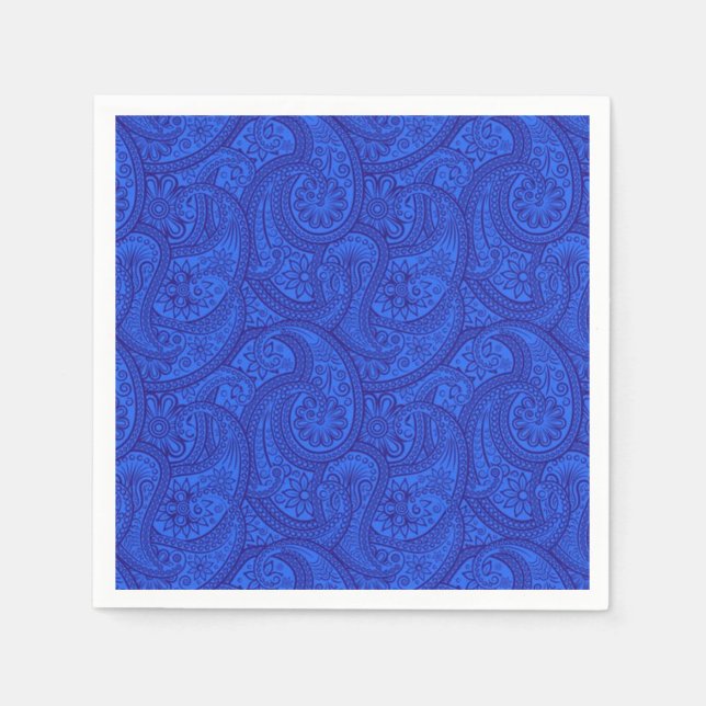 Blue Paisley Napkin (Front)