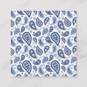 Blue Paisley Pattern Appointment Card