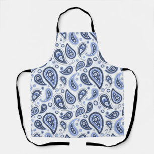 Blue Paisley Pattern Apron