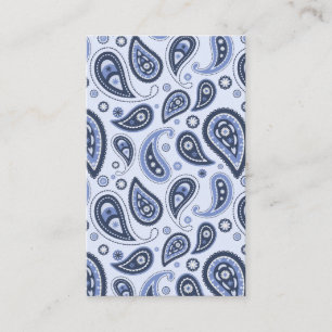 Blue Paisley Pattern Business Card