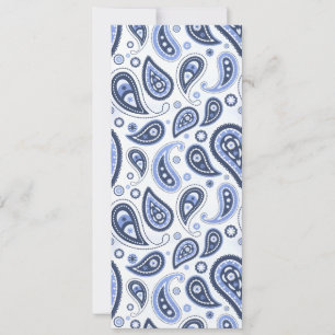 Blue Paisley Pattern Card