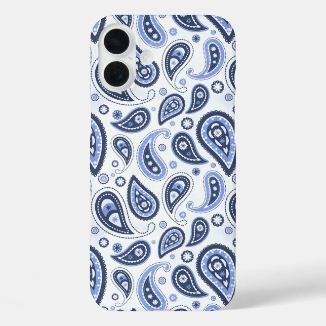 Blue Paisley Pattern Case-Mate iPhone Case (Back)