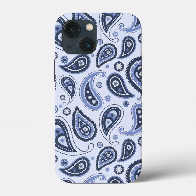 Blue Paisley Pattern Case-Mate iPhone Case (Back)