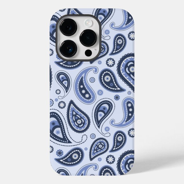 Blue Paisley Pattern Case-Mate iPhone Case (Back)