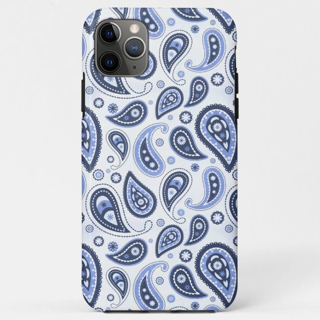 Blue Paisley Pattern Case-Mate iPhone Case (Back)