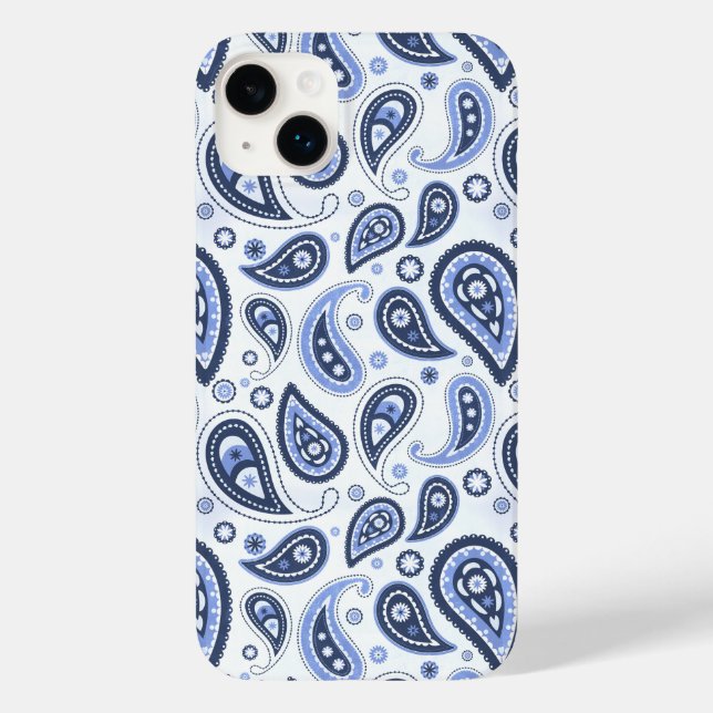 Blue Paisley Pattern Case-Mate iPhone Case (Back)
