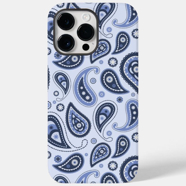 Blue Paisley Pattern Case-Mate iPhone Case (Back)