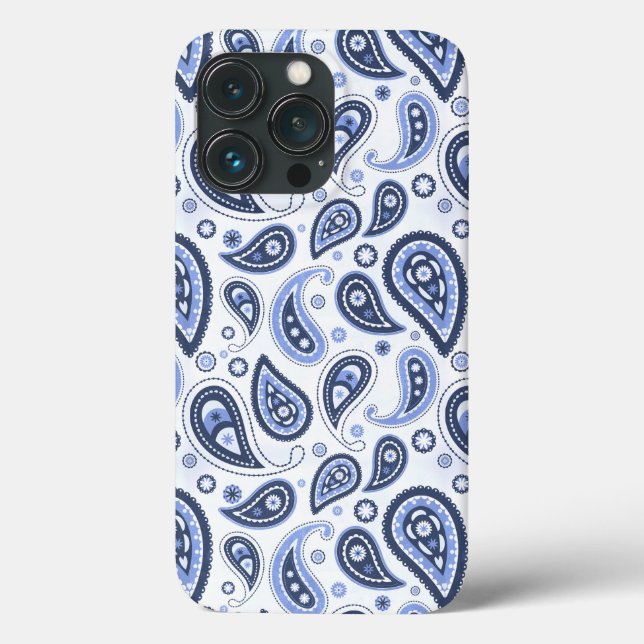 Blue Paisley Pattern Case-Mate iPhone Case (Back)