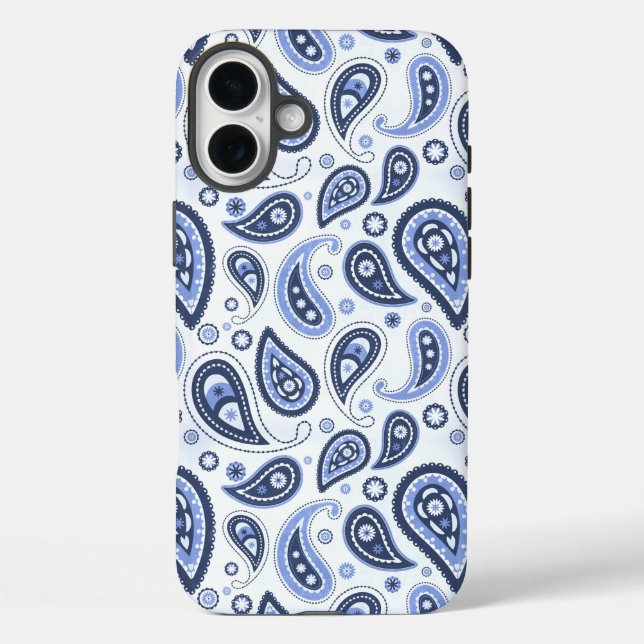 Blue Paisley Pattern Case-Mate iPhone Case (Back)
