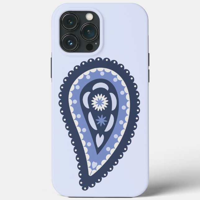 Blue Paisley Pattern Case-Mate iPhone Case (Back)