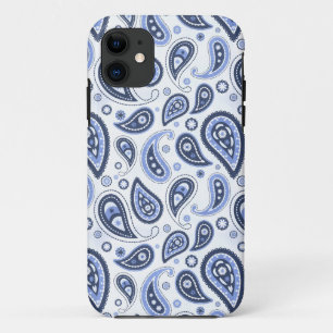 Blue Paisley Pattern iPhone 11 Case