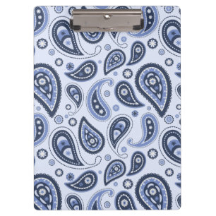 Blue Paisley Pattern Clipboard