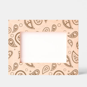 Blue Paisley Pattern Etched Frames